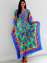 Pure Soul – Kaftankleid aus Polyester mit V-Ausschnitt